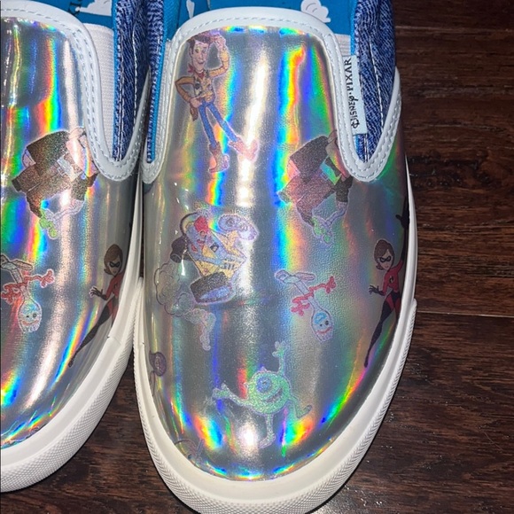 Holographic Disney Slip-On Shoes Like New Without Box - Picture 2 of 11